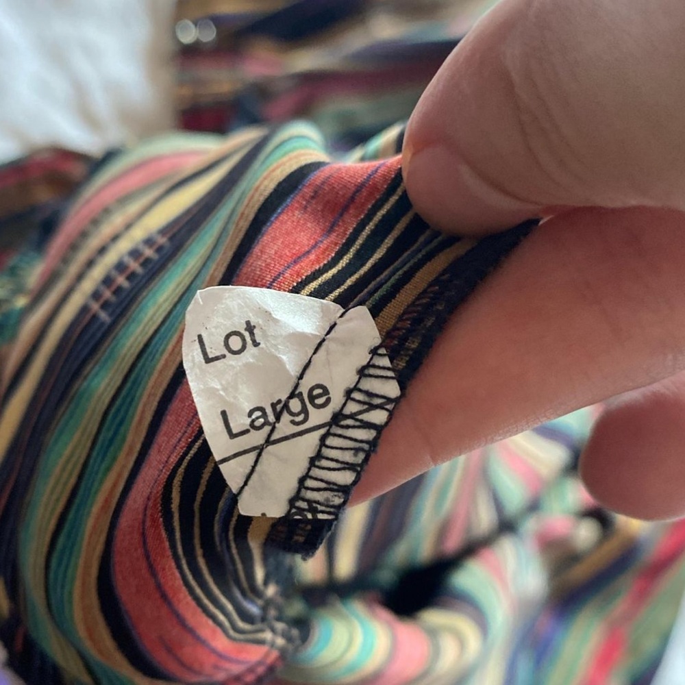 VINTAGE Kensington Square Striped Multicolor Lightweight Bomber Jacket - Picture 7 of 7